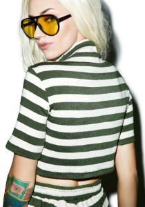 Nomad Stripe Crop Top sold by Dolls Kill