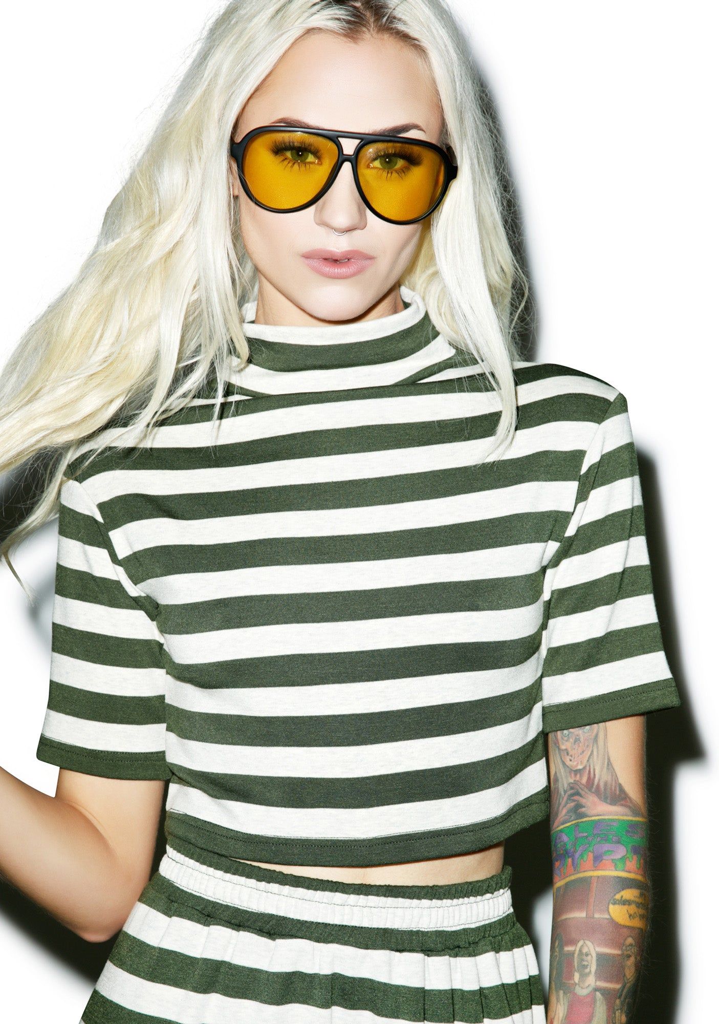Nomad Stripe Crop Top sold by Dolls Kill