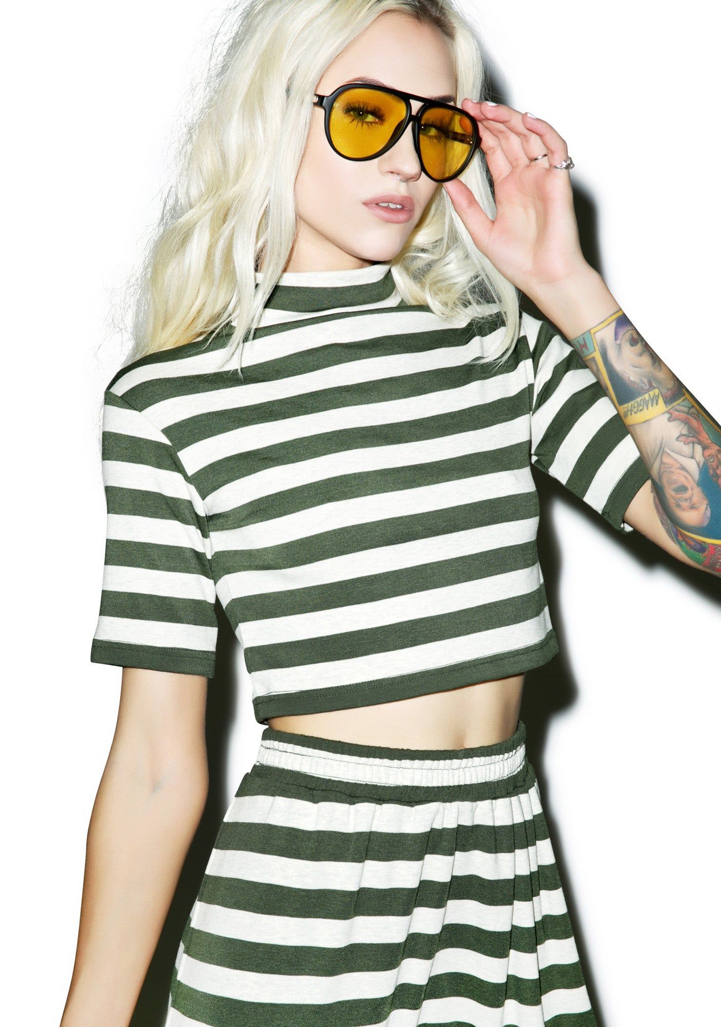 Nomad Stripe Crop Top sold by Dolls Kill product image thumbnail 5