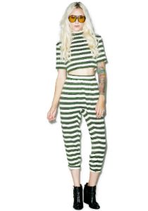 Nomad Stripe Crop Top sold by Dolls Kill