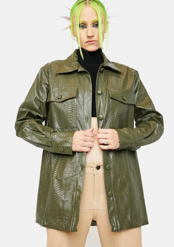 Devon Snake Print Jacket sold by Dolls Kill