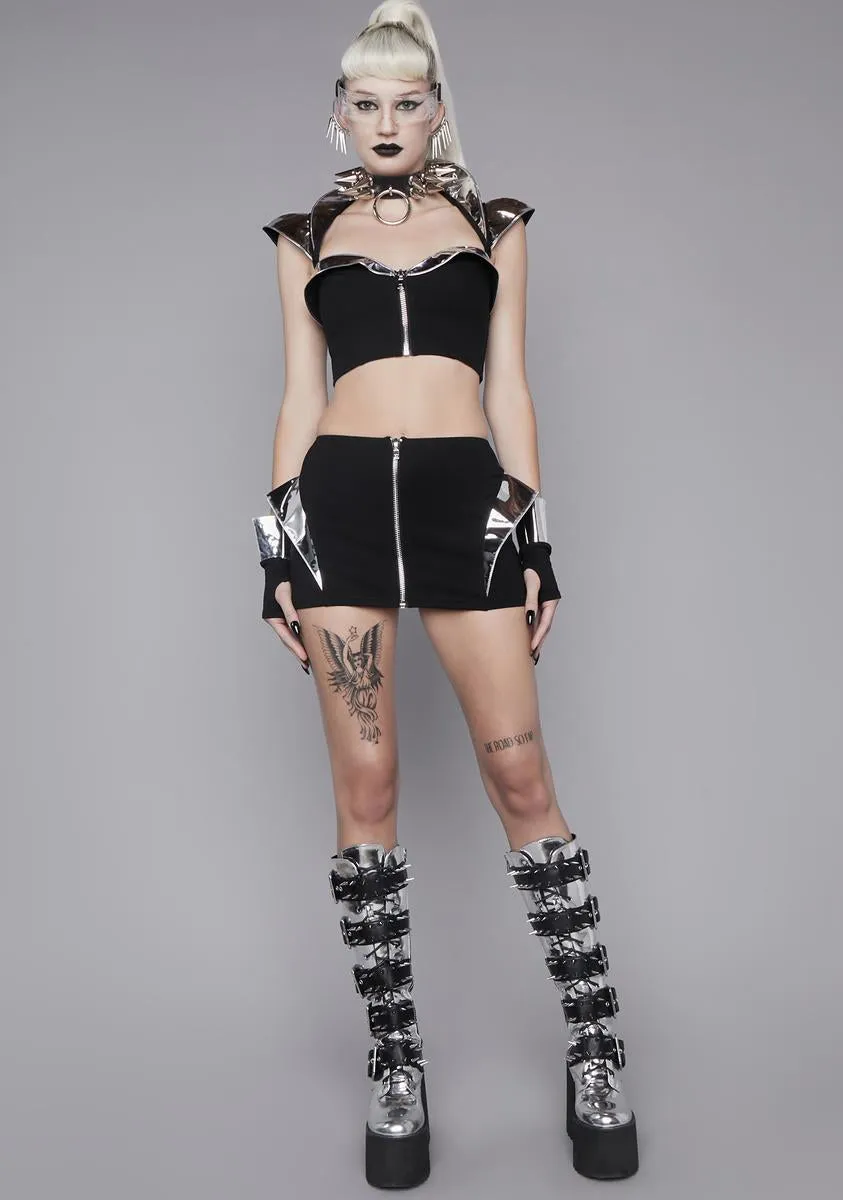 Conquer The Wasteland Top & Gloves Set sold by Dolls Kill product image thumbnail 3