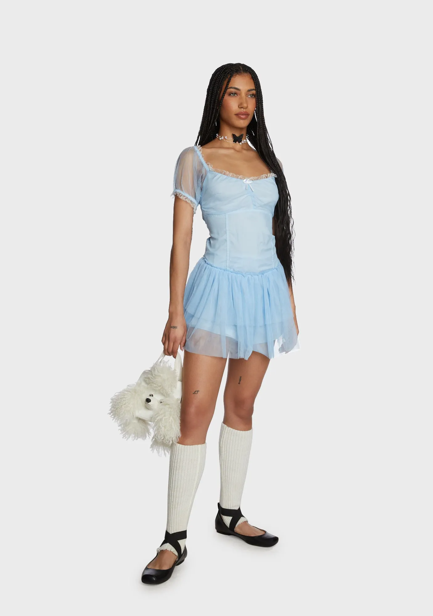 Leaps N' Bounds Mini Dress - Blue sold by Dolls Kill product image thumbnail 2