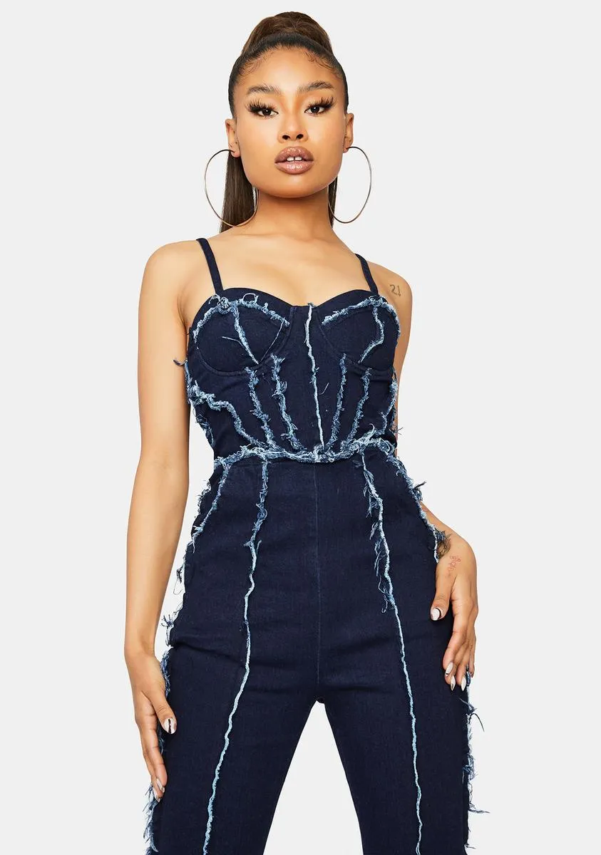 Sister Sister Fringe Denim Jumpsuit sold by Dolls Kill product image thumbnail 2