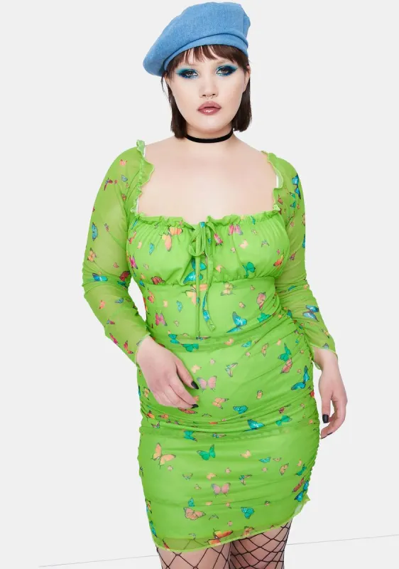 Plus Butterfly Dress sold by Dolls Kill