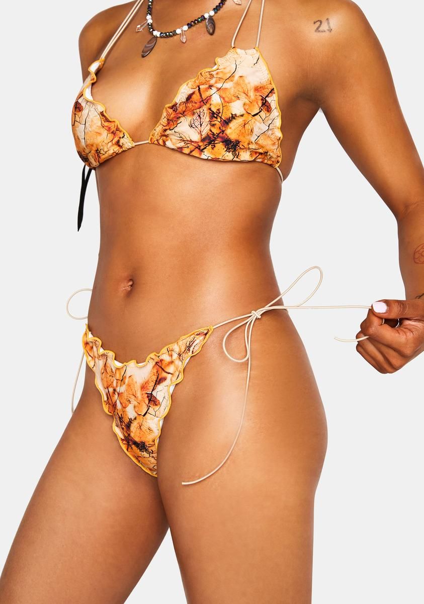 Willow Frill Bikini Bottoms sold by Dolls Kill