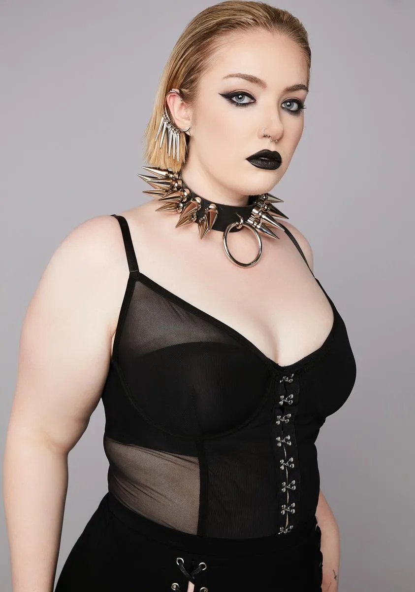 Plus Eat Your Words Corset Top sold by Dolls Kill product image thumbnail 2