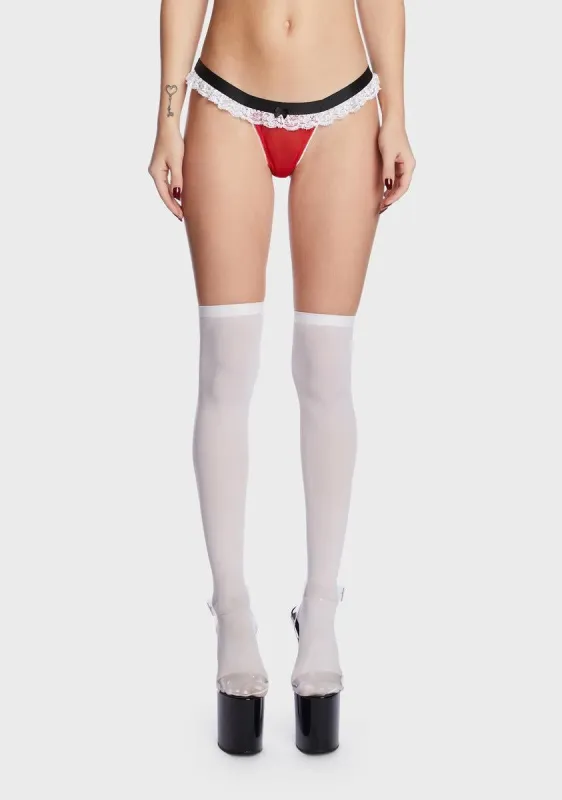 Yuletide Romp Thong Panty sold by Dolls Kill