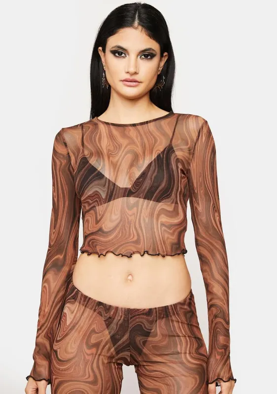 Reflect On Me Mesh Top sold by Dolls Kill