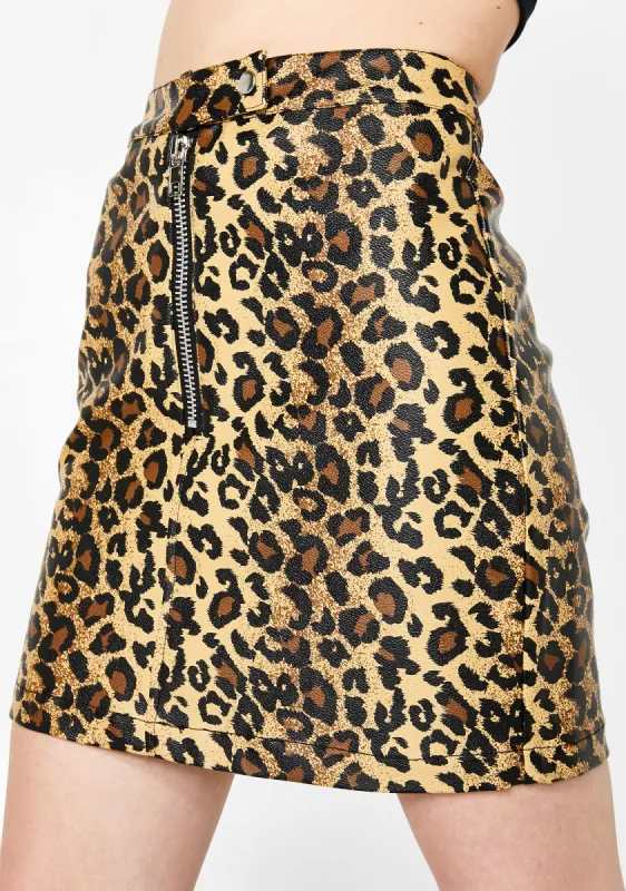 Lynx Leopard Skirt sold by Dolls Kill