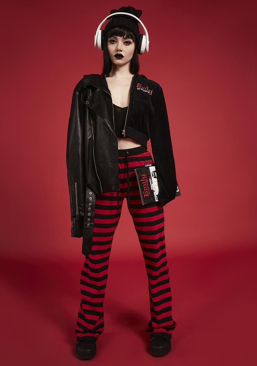 Positively Bored Striped Hoodie sold by Dolls Kill product image thumbnail 3