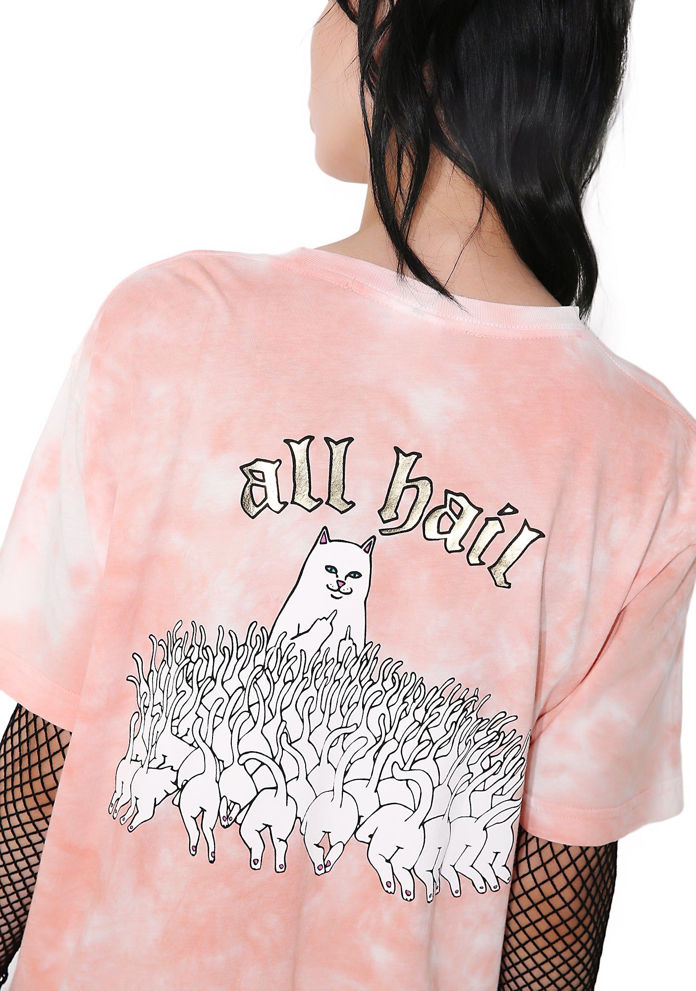 Acid Wash All Hail Tee sold by Dolls Kill