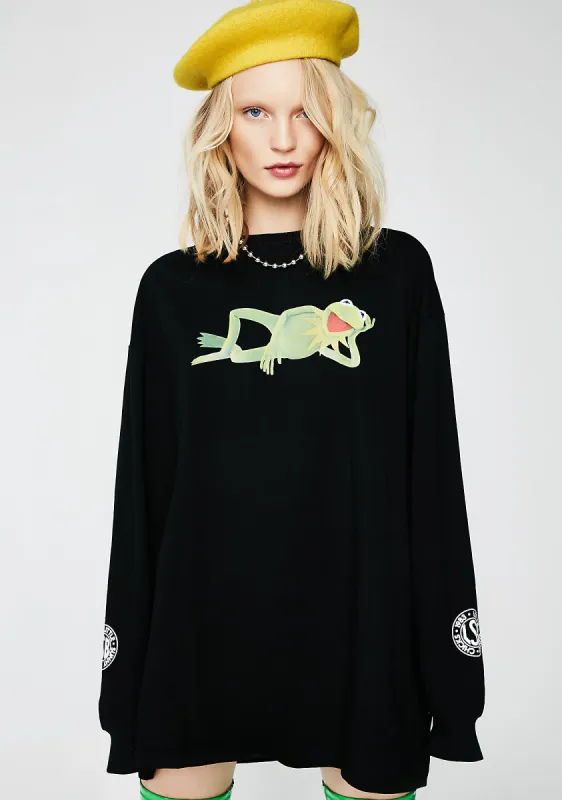 LSB X Muppets Kermit Long Tee sold by Dolls Kill