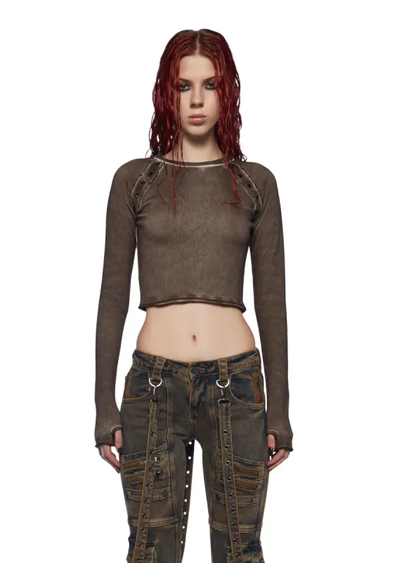Frequency Raglan Top sold by Dolls Kill