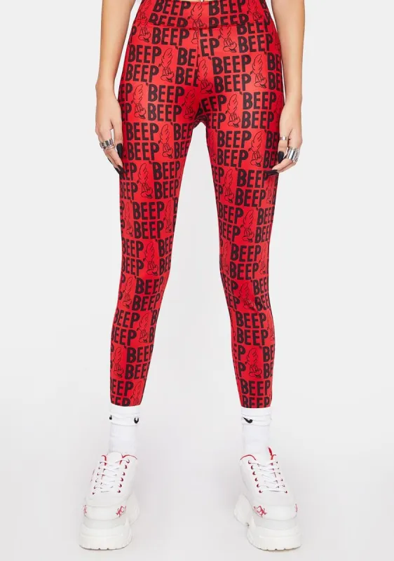 Think Fast Graphic Leggings sold by Dolls Kill