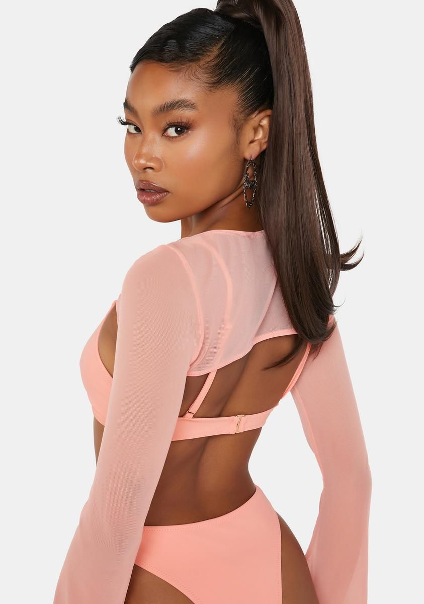 Peachy Charmer 3-Piece Bikini Set sold by Dolls Kill product image thumbnail 4