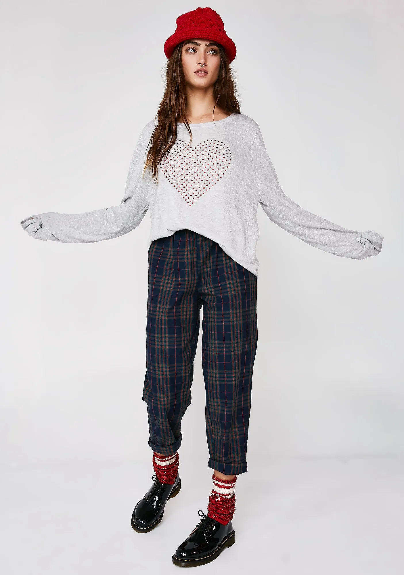 Glitz Heart Baggy Beach Jumper sold by Dolls Kill product image thumbnail 5