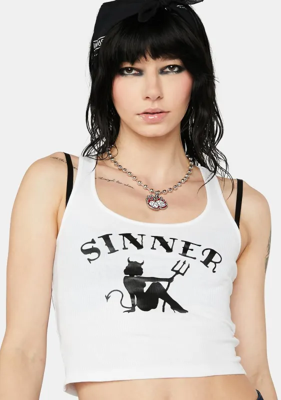 A Sinner's Future Cropped Tank sold by Dolls Kill