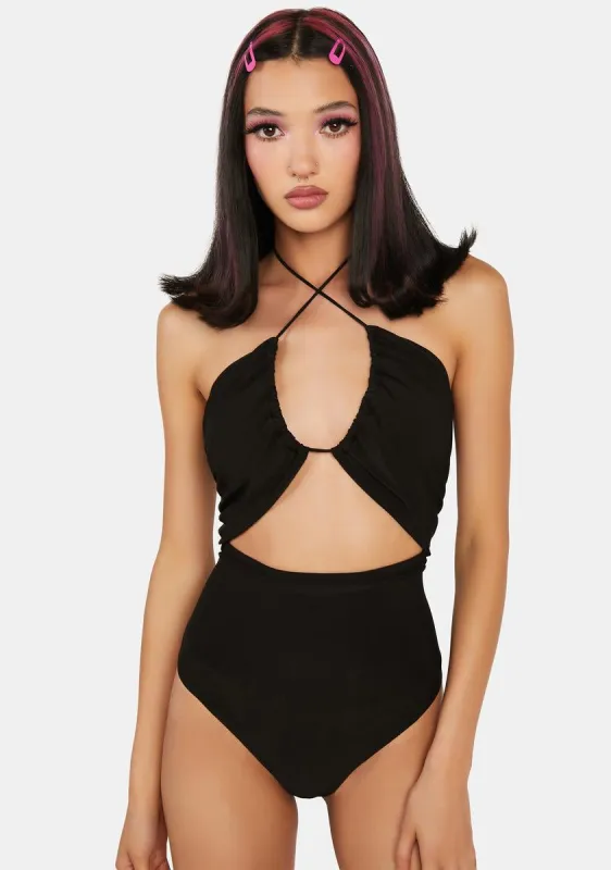 You Better Be Halter Bodysuit sold by Dolls Kill
