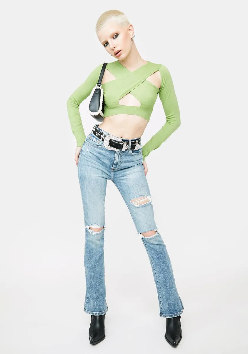 Lime No More Lies Cut-Out Top sold by Dolls Kill product image thumbnail 3