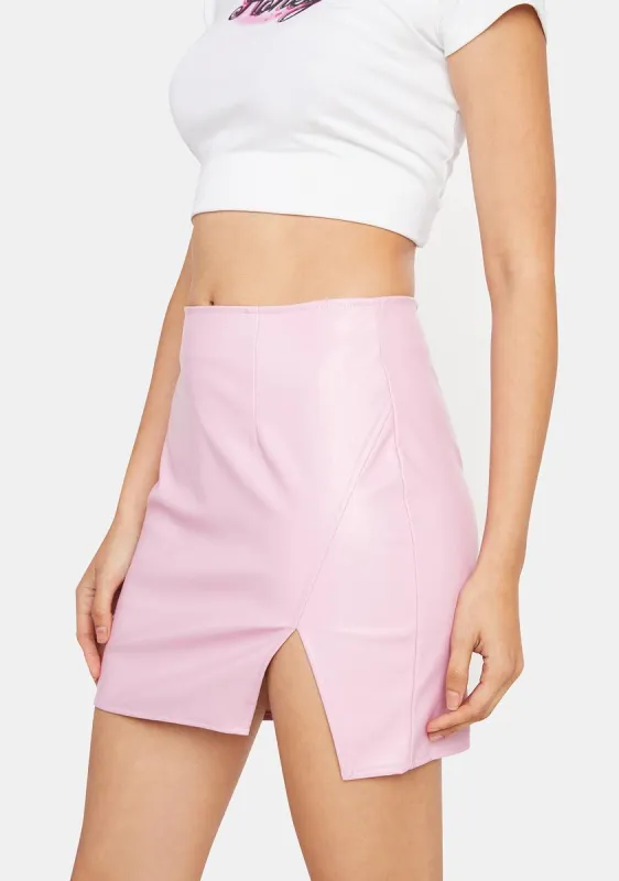 Darling Now Trending Vegan Leather Skirt sold by Dolls Kill