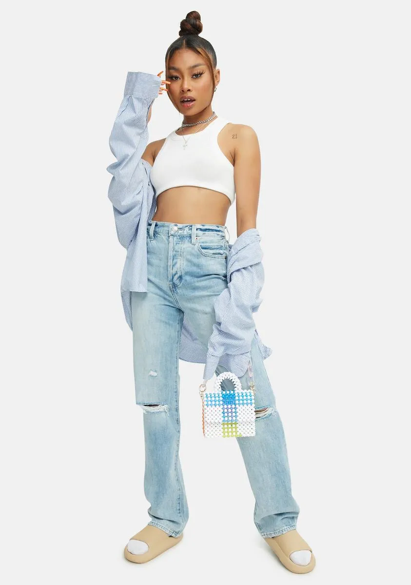 Cassie Super High Rise Straight Jeans sold by Dolls Kill product image thumbnail 3