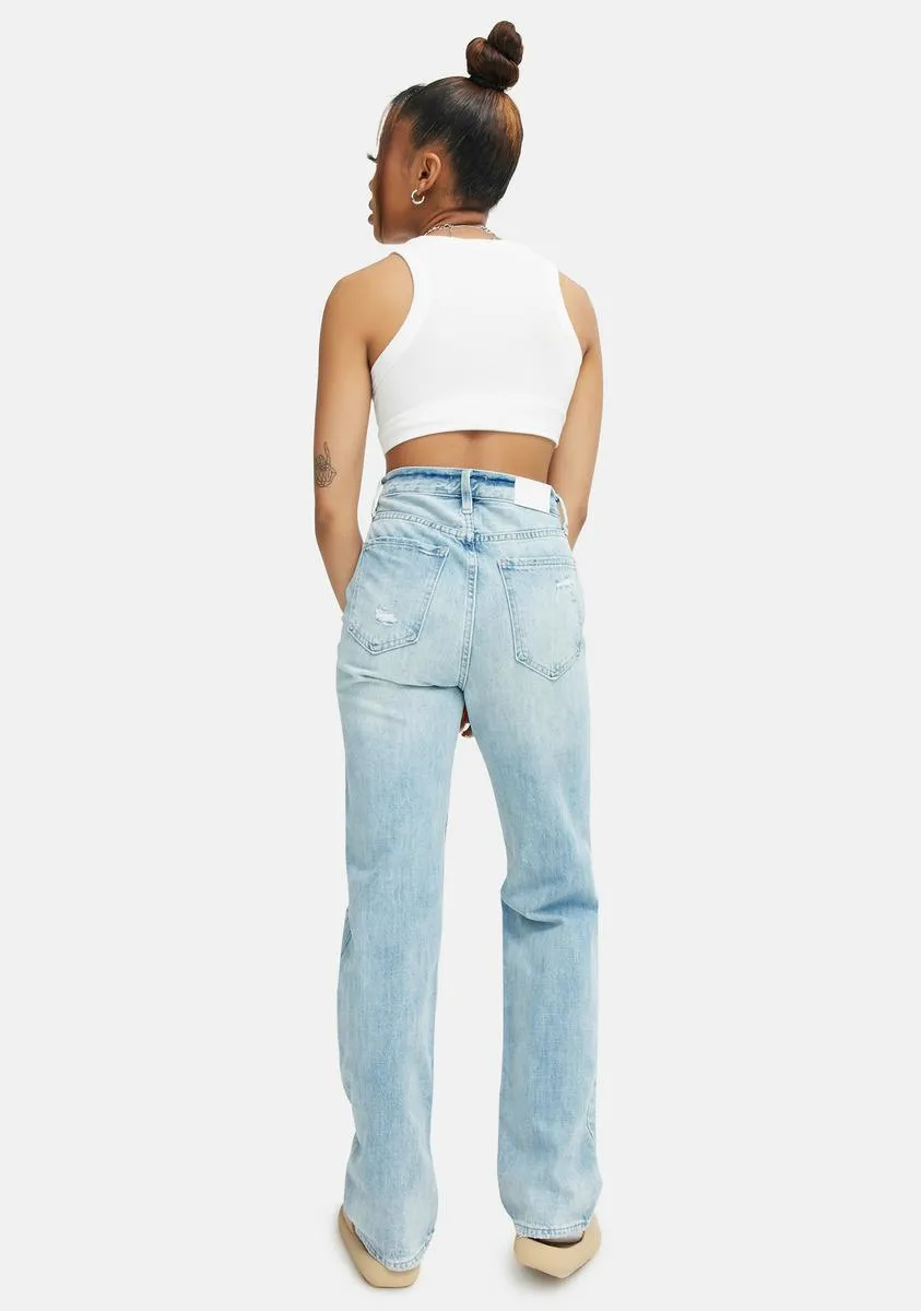 Cassie Super High Rise Straight Jeans sold by Dolls Kill product image thumbnail 4