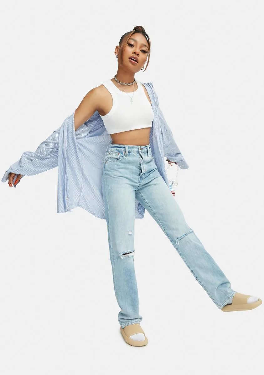 Cassie Super High Rise Straight Jeans sold by Dolls Kill product image thumbnail 2