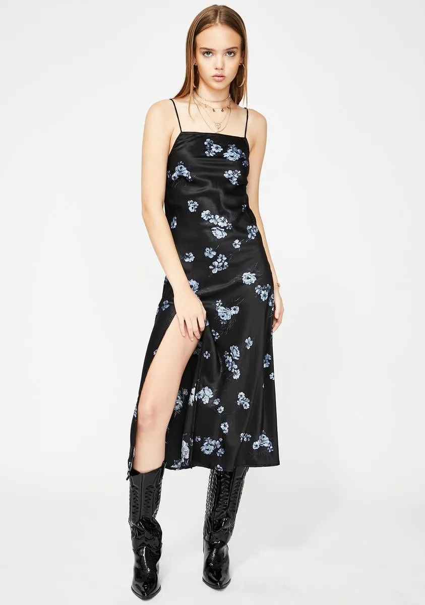Floral Black Quinty Maxi Dress sold by Dolls Kill
