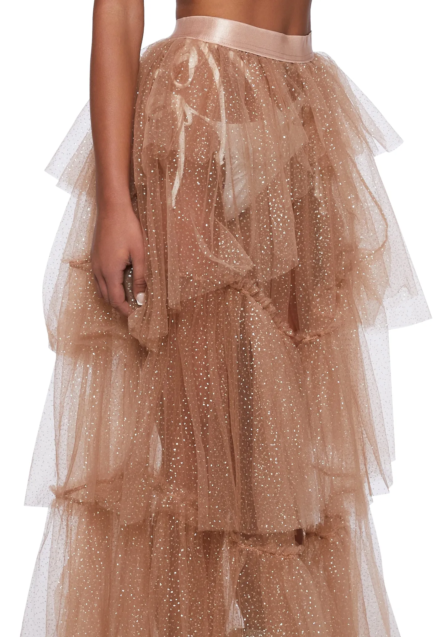 Sparkle Trek Tulle Maxi Skirt sold by Dolls Kill product image thumbnail 5