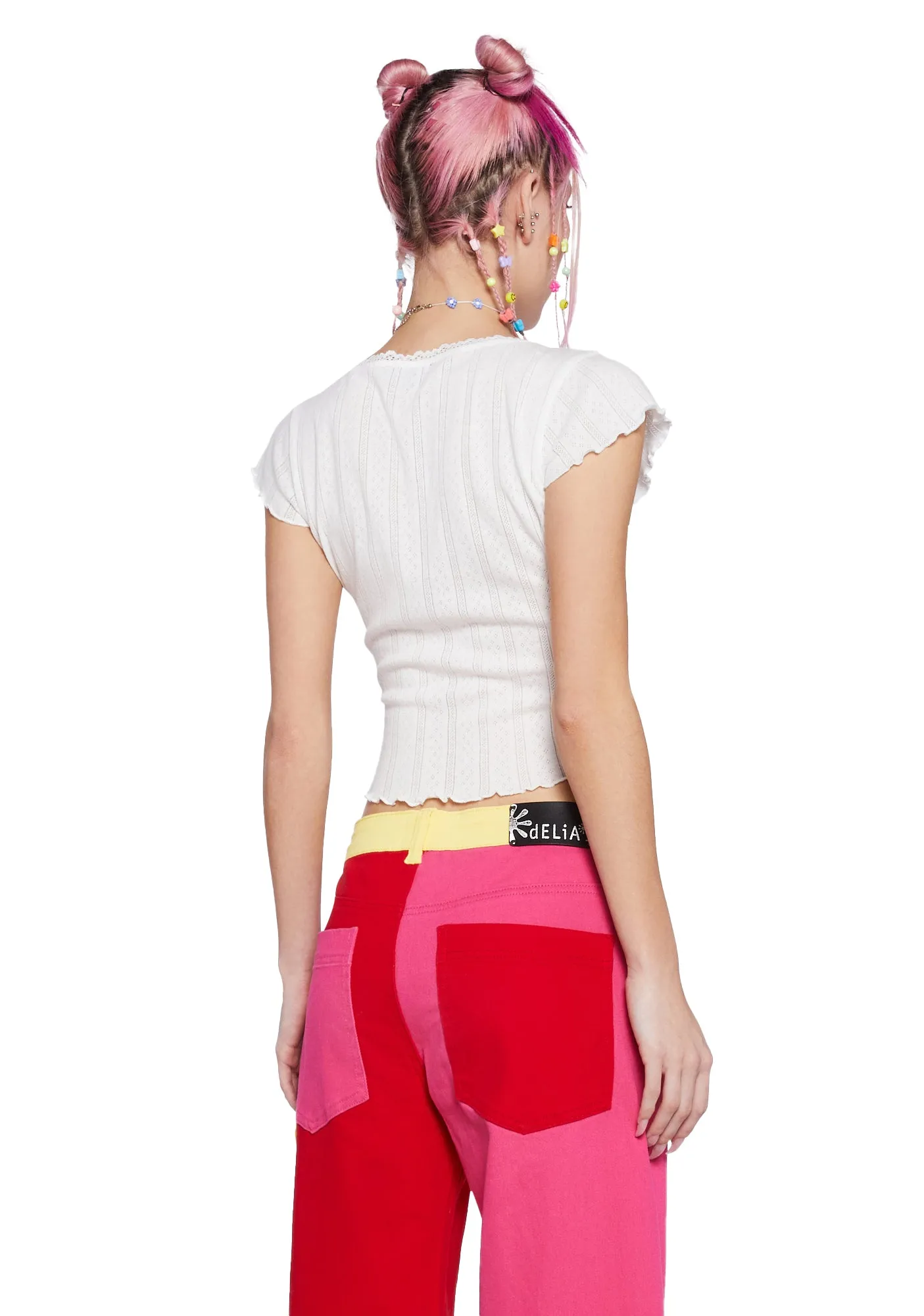 No Serious Commitment Crop Top - Off White sold by Dolls Kill product image thumbnail 4