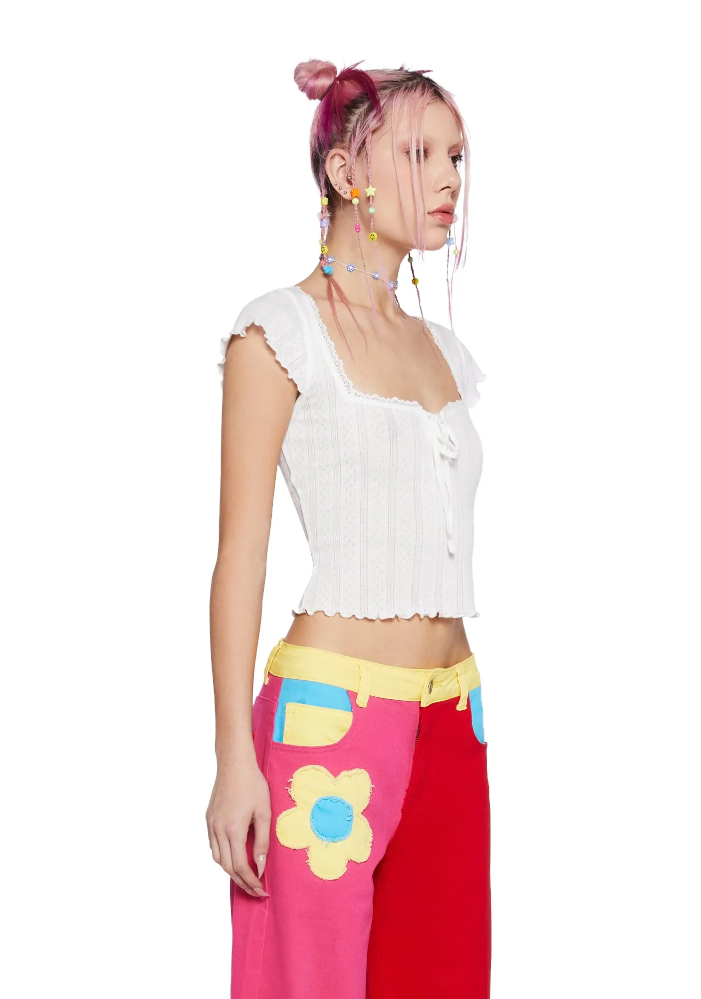 No Serious Commitment Crop Top - Off White sold by Dolls Kill product image thumbnail 3