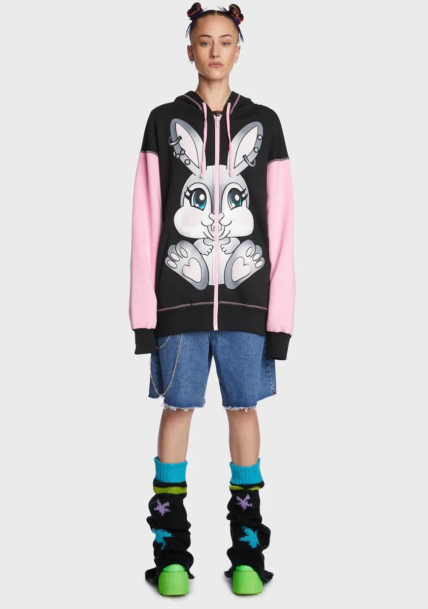 Bunny Haze Graphic Hoodie sold by Dolls Kill