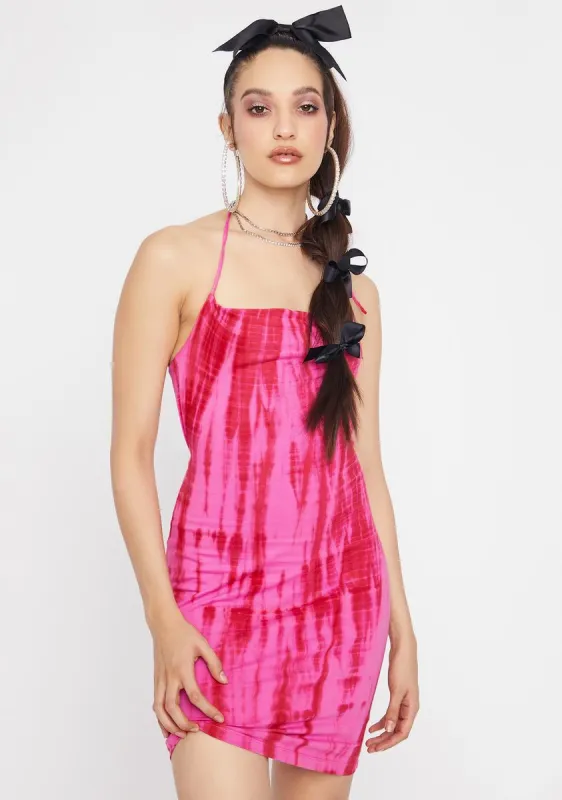 Tie Dye Berry Splash Savage Mini Dress sold by Dolls Kill