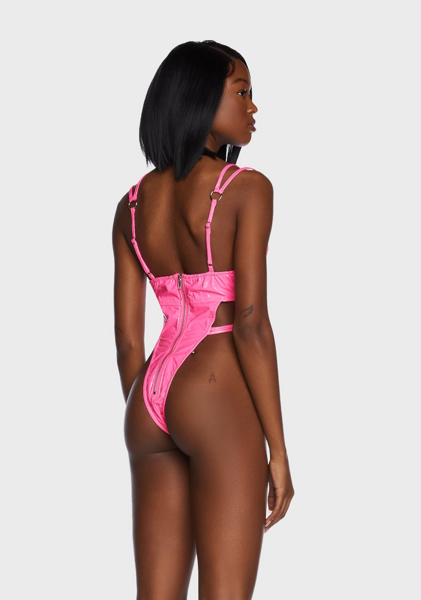 Cutting It Close Vinyl Bodysuit sold by Dolls Kill product image thumbnail 4