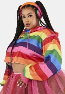 Plus Slay The Day Cropped Hoodie sold by Dolls Kill