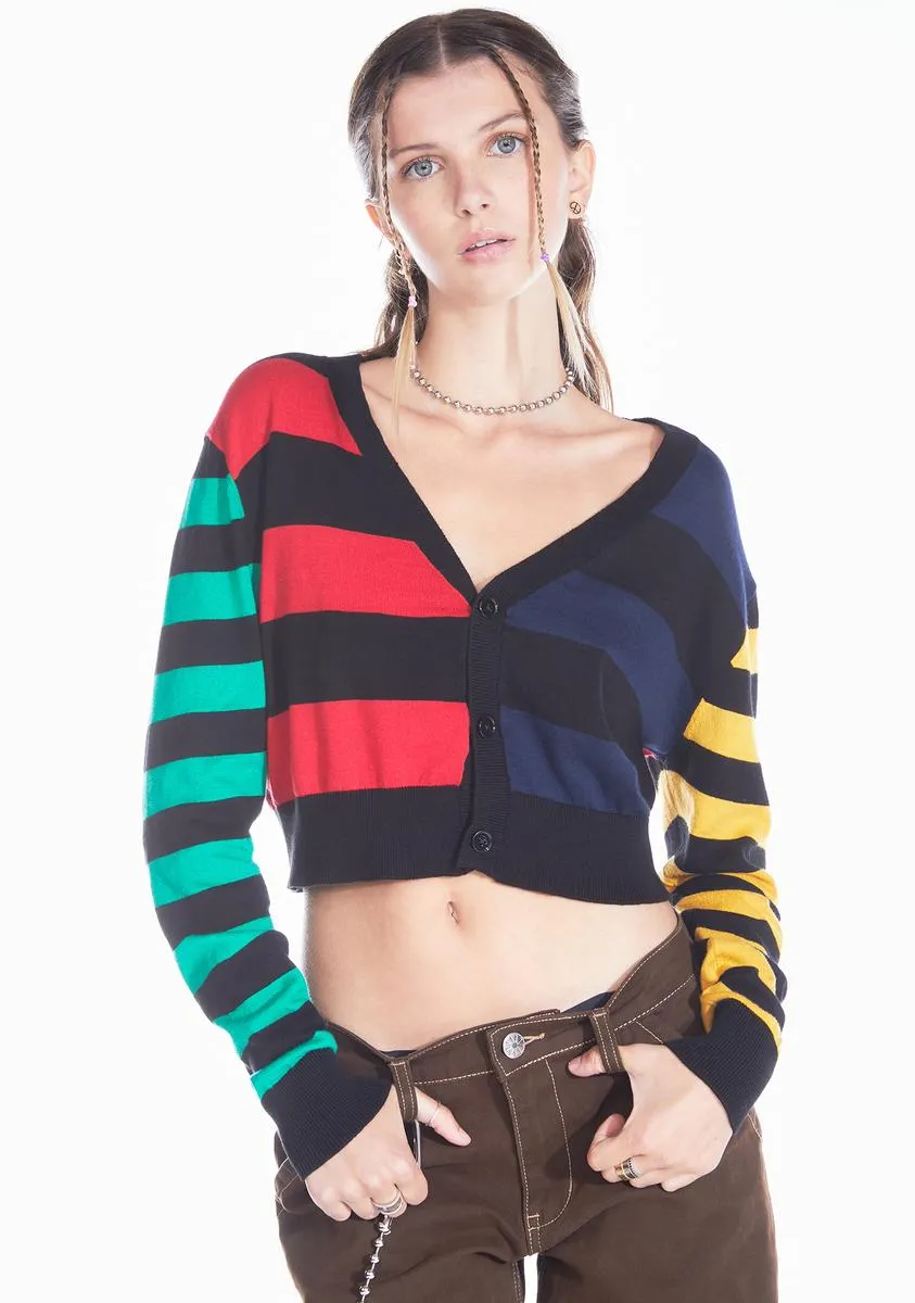 Hey Home Skillet Striped Cardigan sold by Dolls Kill