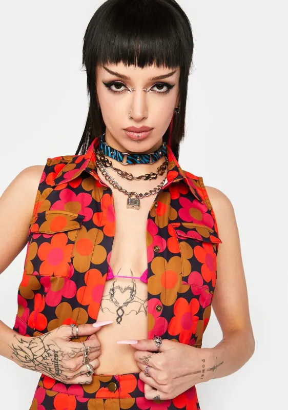 Push My Daisies Floral Vest Top sold by Dolls Kill