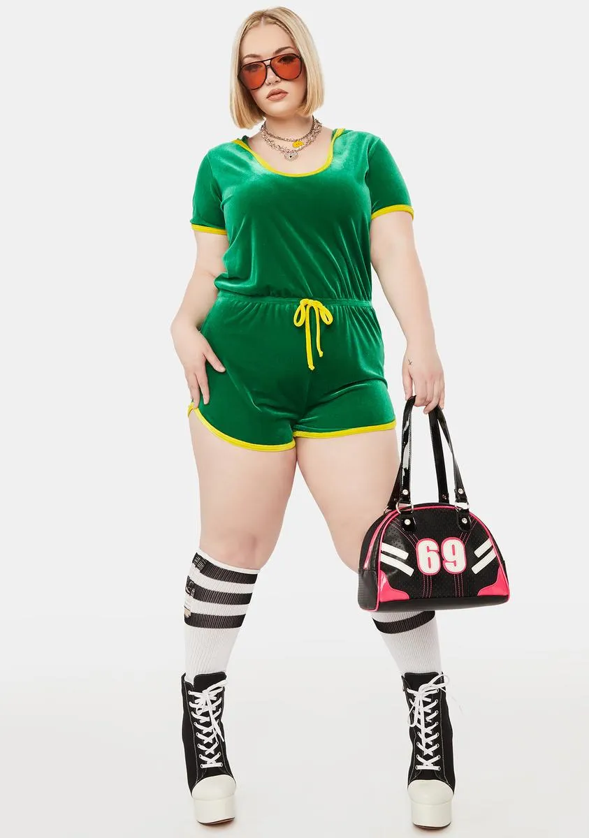 Plus Fun Challenge Velour Romper sold by Dolls Kill product image thumbnail 3