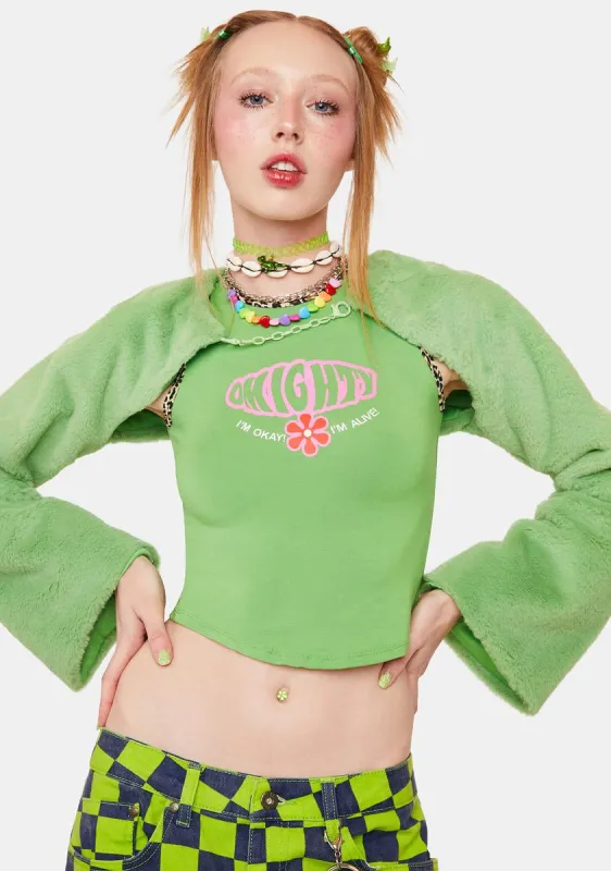 Isle Believe In Magic Faux Fur Shrug sold by Dolls Kill