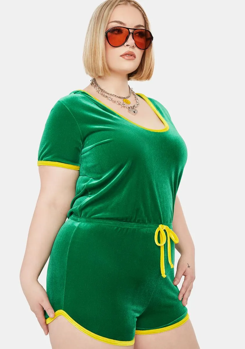 Plus Fun Challenge Velour Romper sold by Dolls Kill product image thumbnail 2