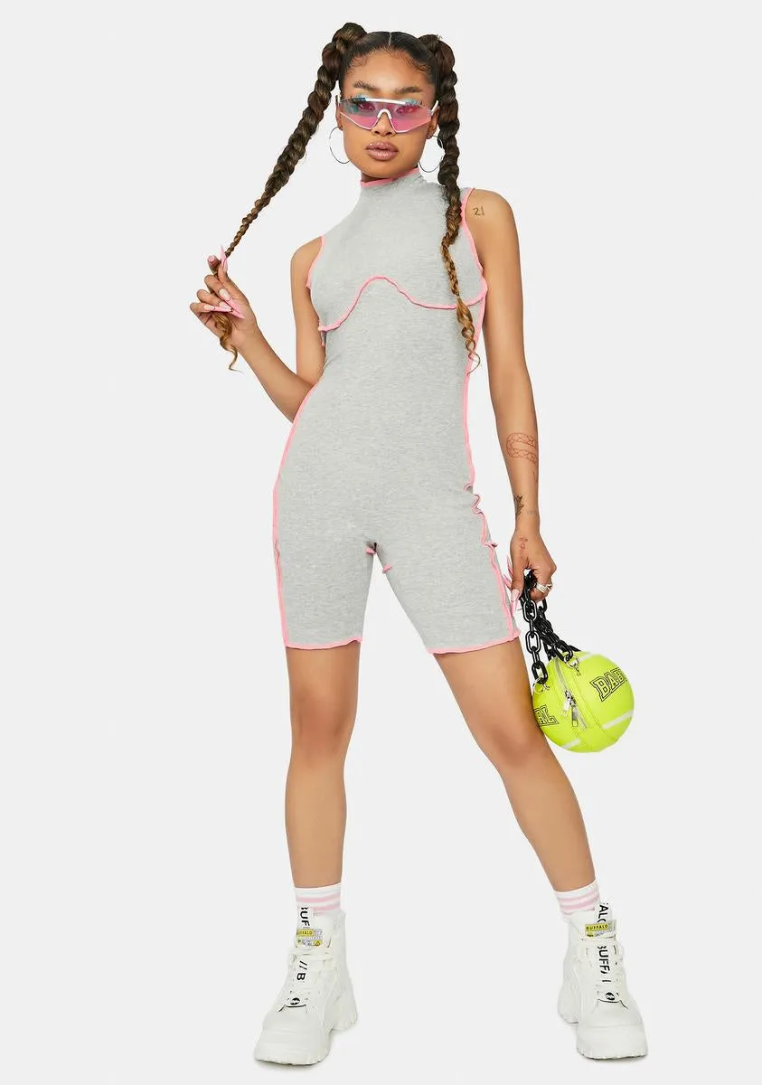 Keeps Me Going Mock Neck Romper sold by Dolls Kill product image thumbnail 3