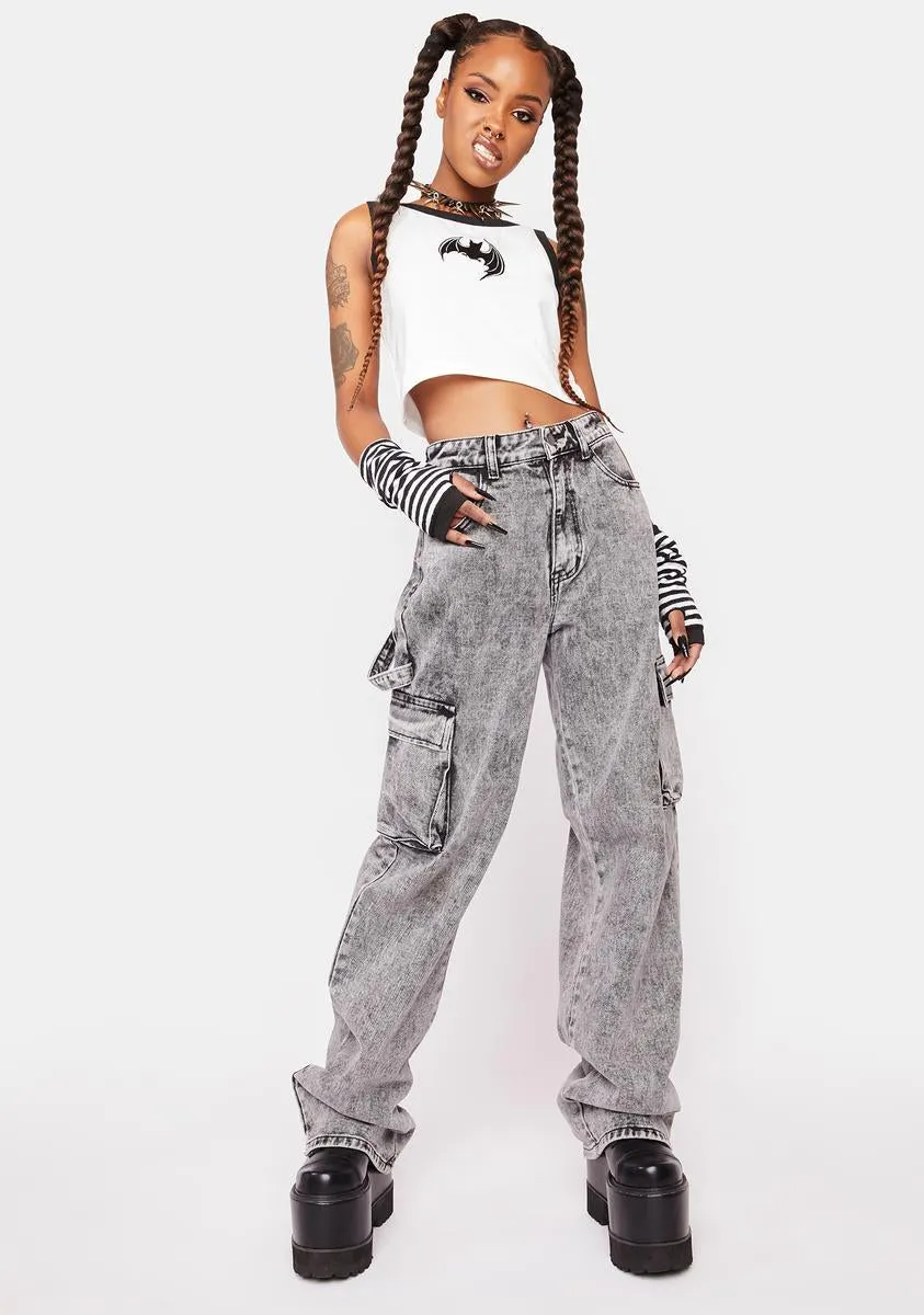 Bat Contrast Goth Tank sold by Dolls Kill product image thumbnail 3