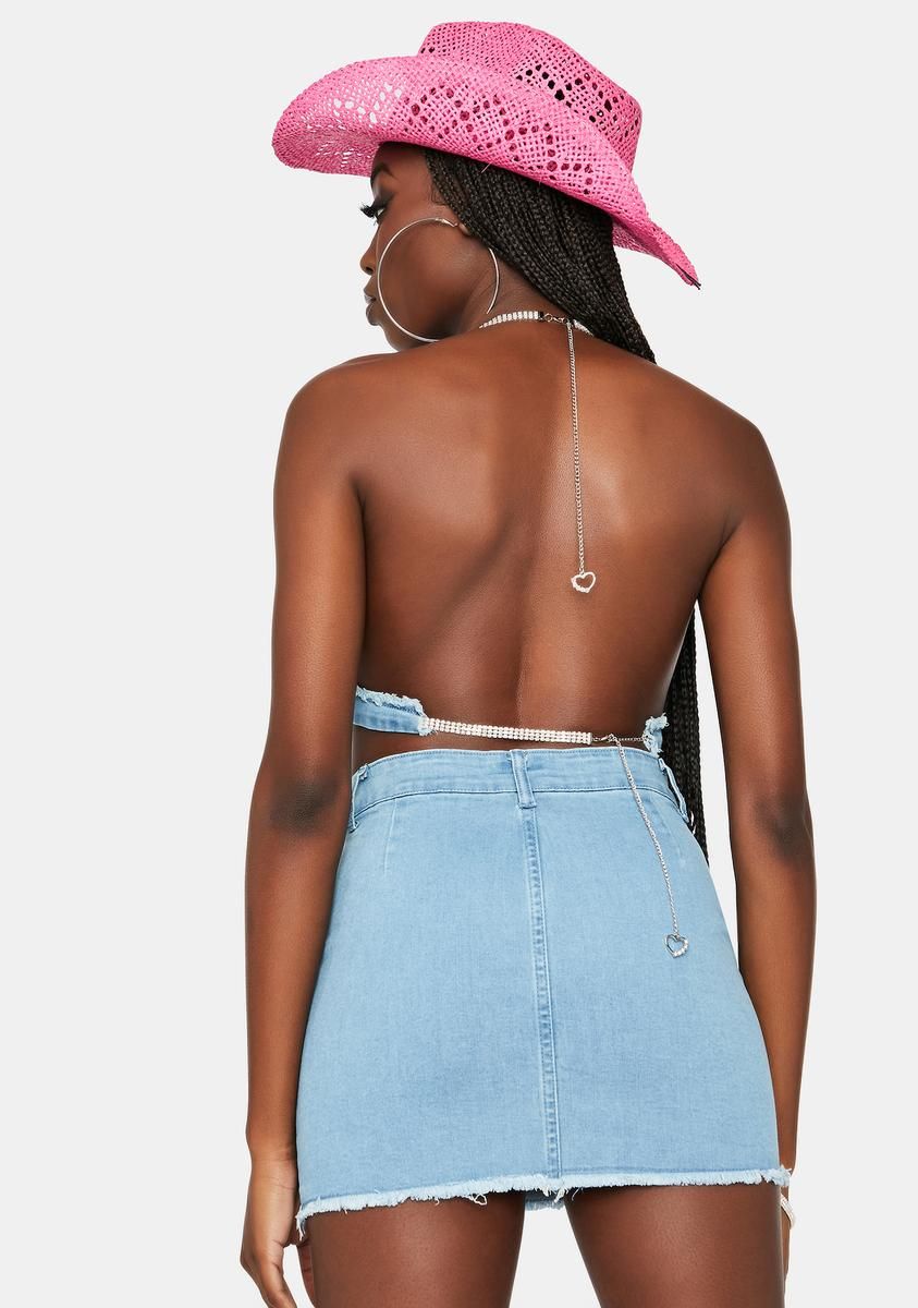 Priceless Princess Denim Mini Skirt Set sold by Dolls Kill product image thumbnail 4