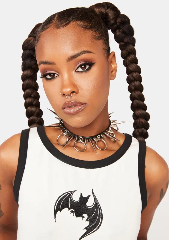 Bat Contrast Goth Tank sold by Dolls Kill