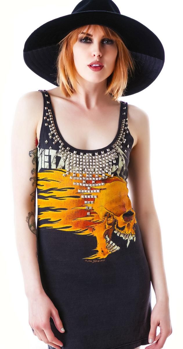 Metallica Necklace Stud Rock Tank sold by Dolls Kill product image thumbnail 3