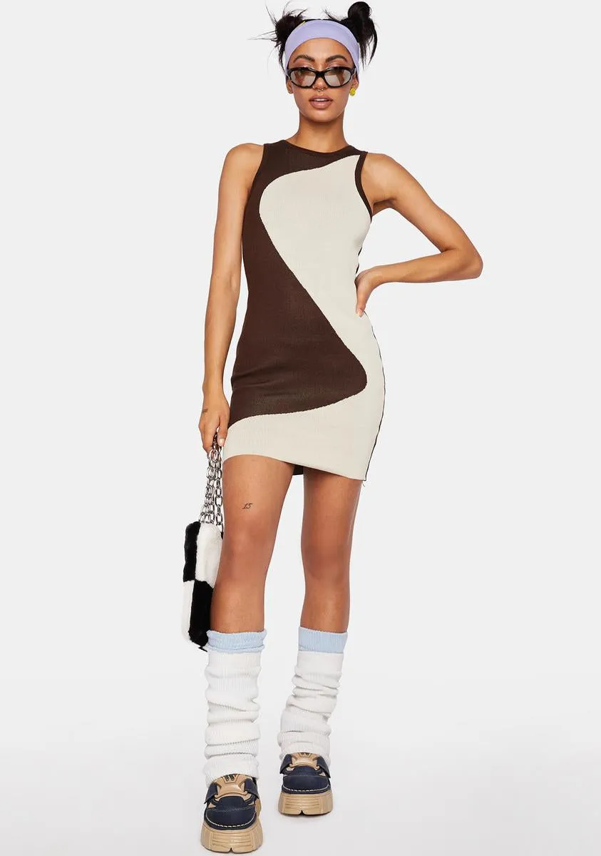 Wavy Knit Mini Dress sold by Dolls Kill product image thumbnail 3