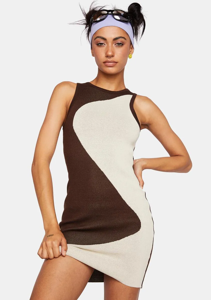 Wavy Knit Mini Dress sold by Dolls Kill