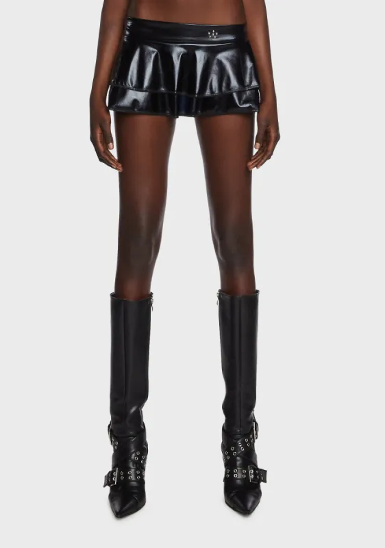 Vinyl Waistband Skirt sold by Dolls Kill