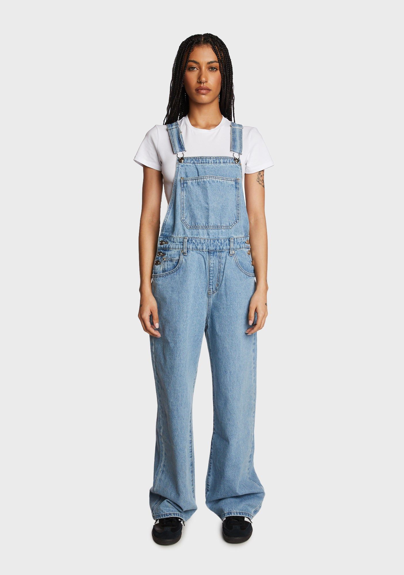 Maeve Denim Overalls sold by Dolls Kill
